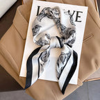 Silk Scarf Plaid Square 70cm Lightweight