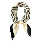 Silk Scarf Plaid Square 70cm Lightweight