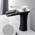 Single-Handle Basin Faucet Waterfall Spout Brass Body