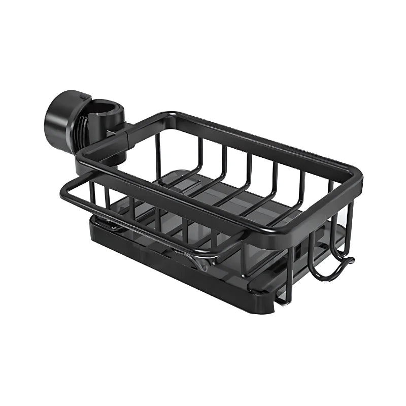 Sink Drainer Basket Drill-Free Perforated Aluminum With Hanging Hook