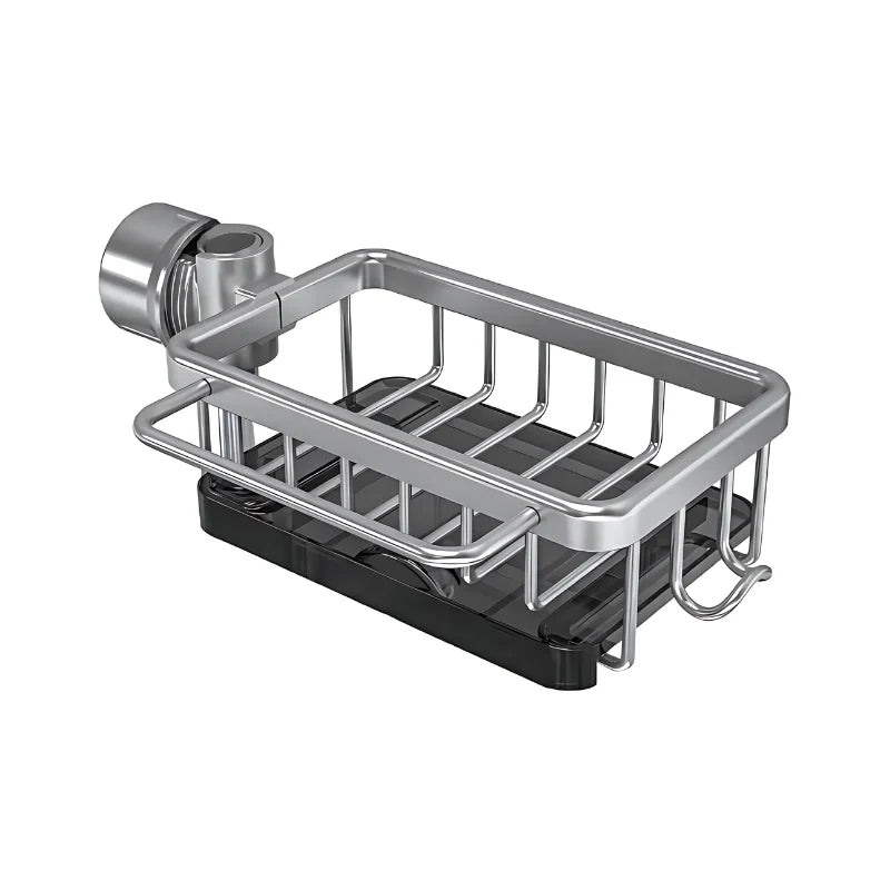 Sink Drainer Basket Drill-Free Perforated Aluminum With Hanging Hook