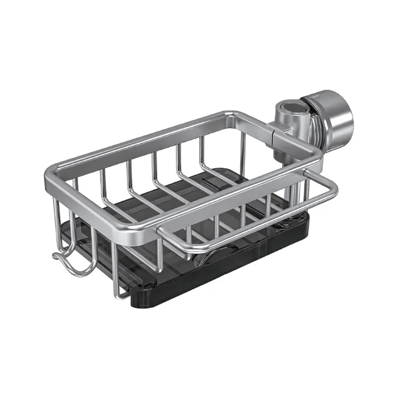 Sink Drainer Basket Drill-Free Perforated Aluminum With Hanging Hook