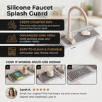 Sink Drip Mat Flexible Silicone Anti-Slip Dishwasher Safe