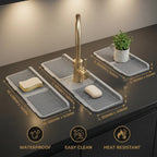 Sink Drip Mat Flexible Silicone Anti-Slip Dishwasher Safe