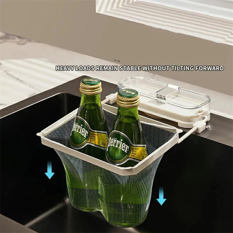 Sink Filter Rack Ultra-Fine Mesh Foldable Rust-Resistant Frame