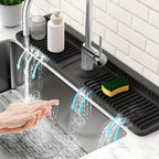 Sink Mat Cut-To-Fit Food-Grade Silicone Quick-Drain