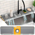 Sink Mat Cut-To-Fit Food-Grade Silicone Quick-Drain