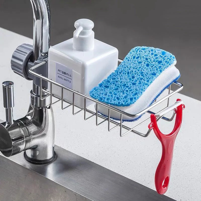Sink Organizer Clip-On Adjustable Rust-Resistant Stainless Steel