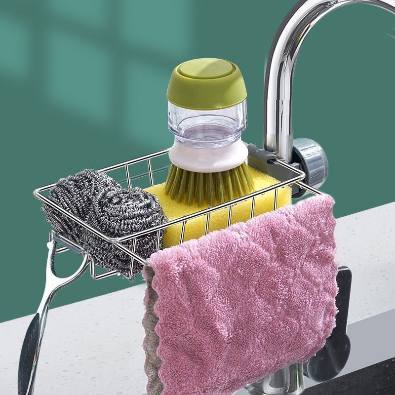 Sink Organizer Clip-On Adjustable Rust-Resistant Stainless Steel