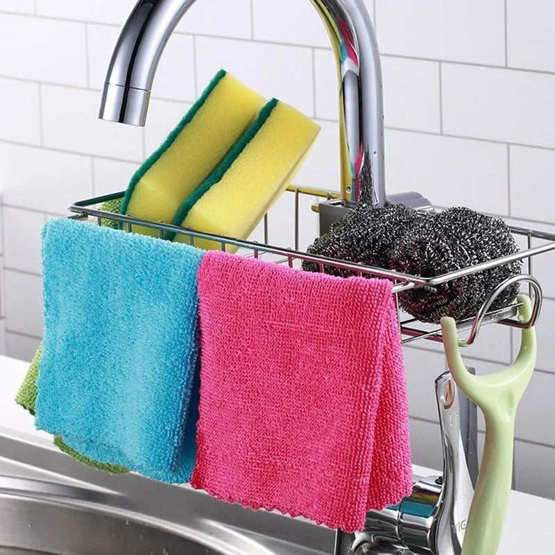 Sink Organizer Clip-On Adjustable Rust-Resistant Stainless Steel