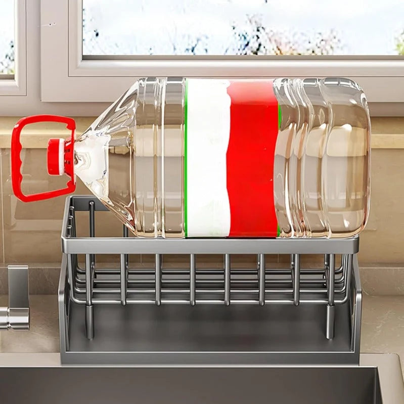 Sink Organizer Stainless Steel Automatic Drainage Non-Slip Base