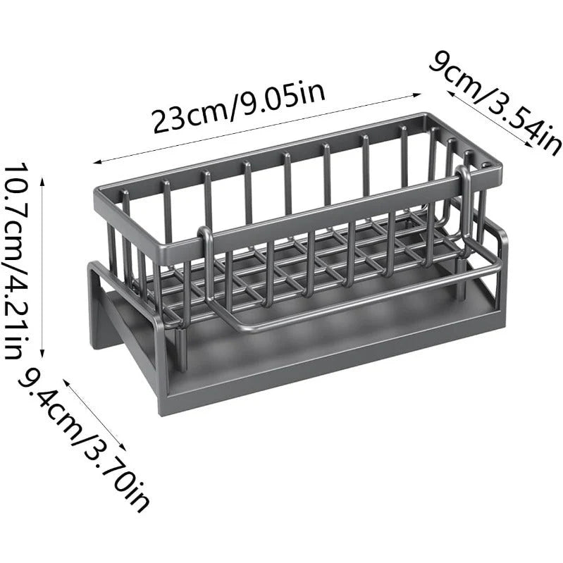Sink Organizer Stainless Steel Automatic Drainage Non-Slip Base