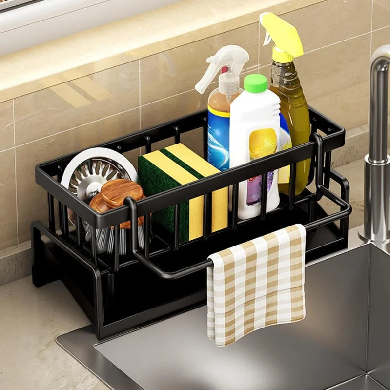 Sink Organizer Stainless Steel Automatic Drainage Non-Slip Base