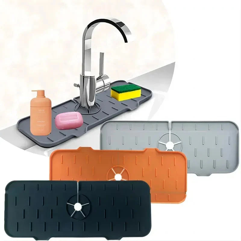 Sink Splash Guard Food-Grade Silicone Drainage Channels