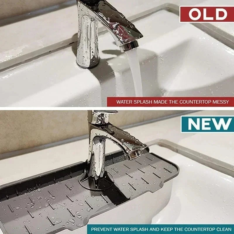 Sink Splash Guard Food-Grade Silicone Drainage Channels