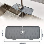 Sink Splash Guard Food-Grade Silicone Drainage Channels