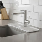 Sink Splash Mat Silicone Quick-Drain Groove