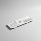 Sink Splash Mat Silicone Quick-Drain Groove