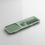 Sink Splash Mat Silicone Quick-Drain Groove