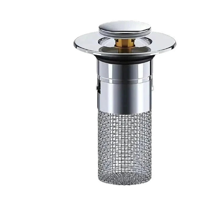 Sink Stopper One-Press Odor-Blocking Dual-Layer Silicone & Strainer
