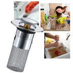 Sink Stopper One-Press Odor-Blocking Dual-Layer Silicone & Strainer