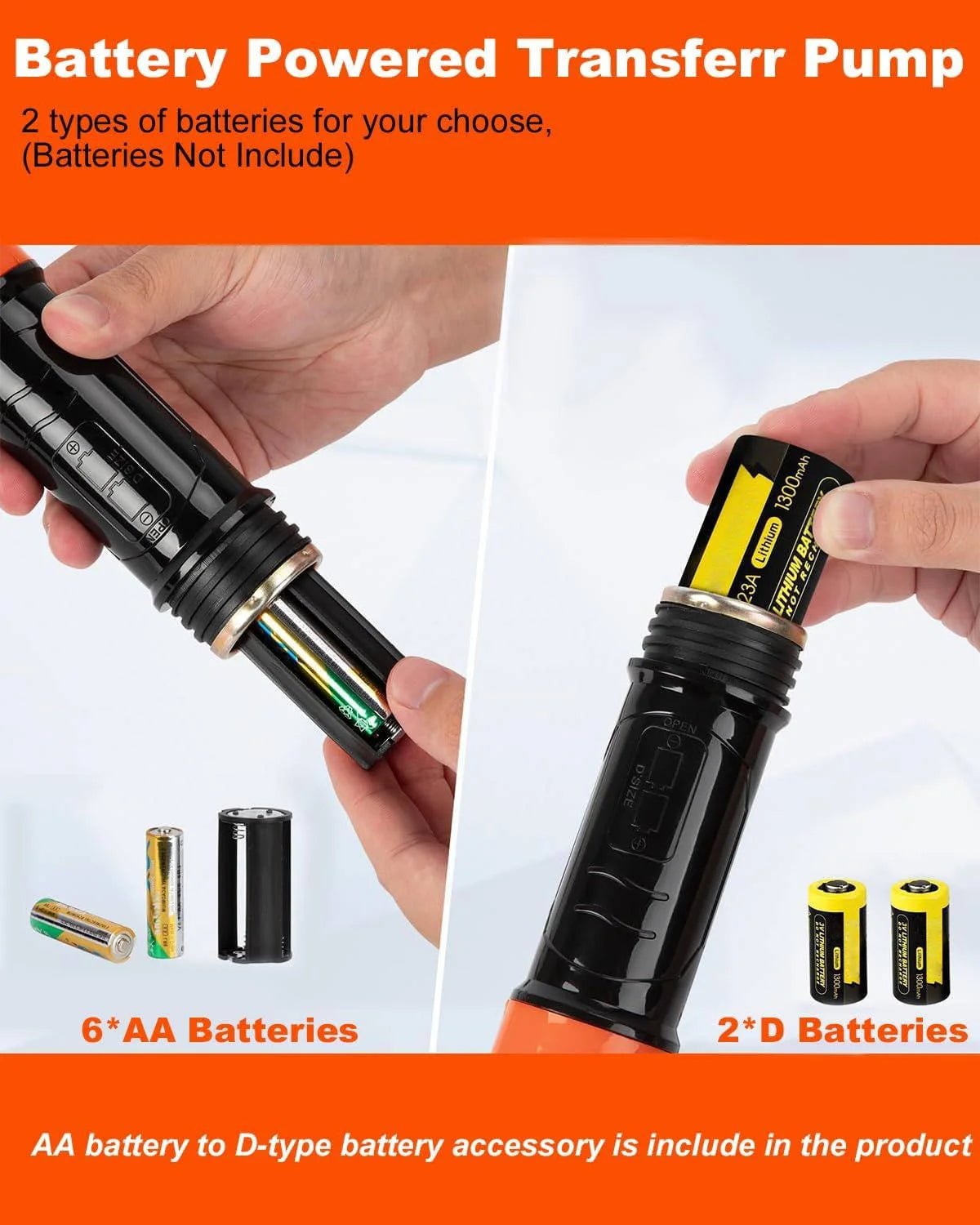 Siphon Pump Battery Operated High Flow Extended Tubes