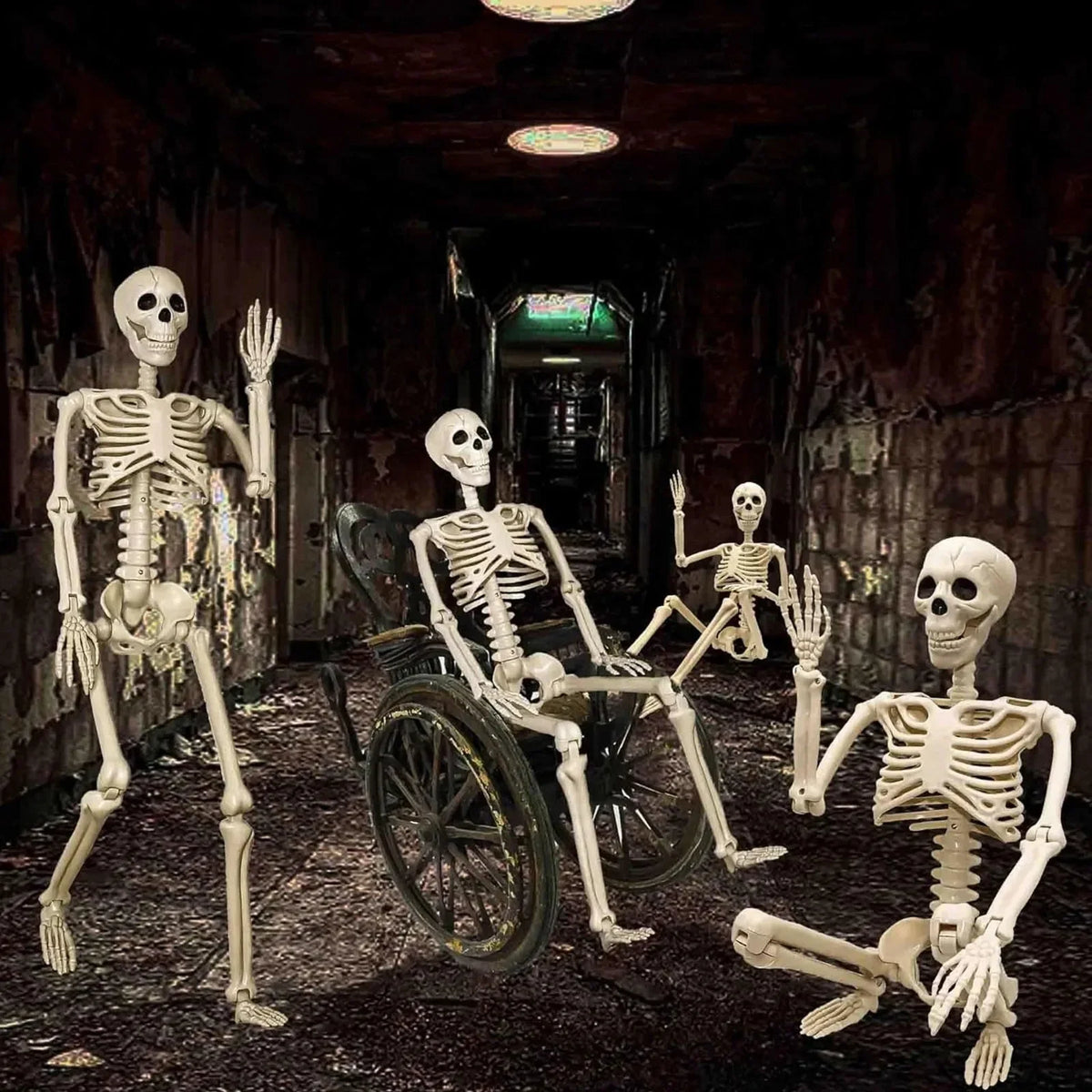 Skeleton Decoration Life-Size 35.4 In 12 Adjustable Joints