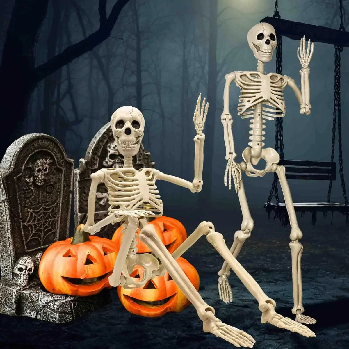 Skeleton Decoration Life-Size 35.4 In 12 Adjustable Joints