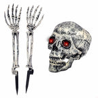 Skeleton Decoration Light-Up Red Eyes Durable Plastic