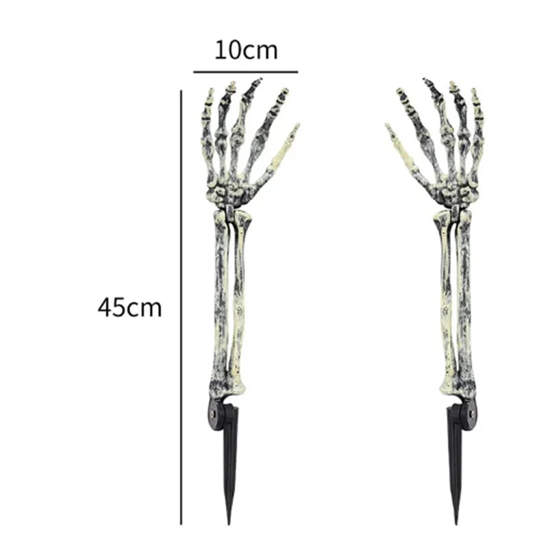 Skeleton Decoration Light-Up Red Eyes Durable Plastic
