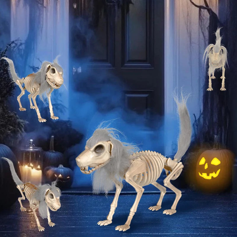 Skeleton Dog Figurine Realistic Durable Indoor & Outdoor
