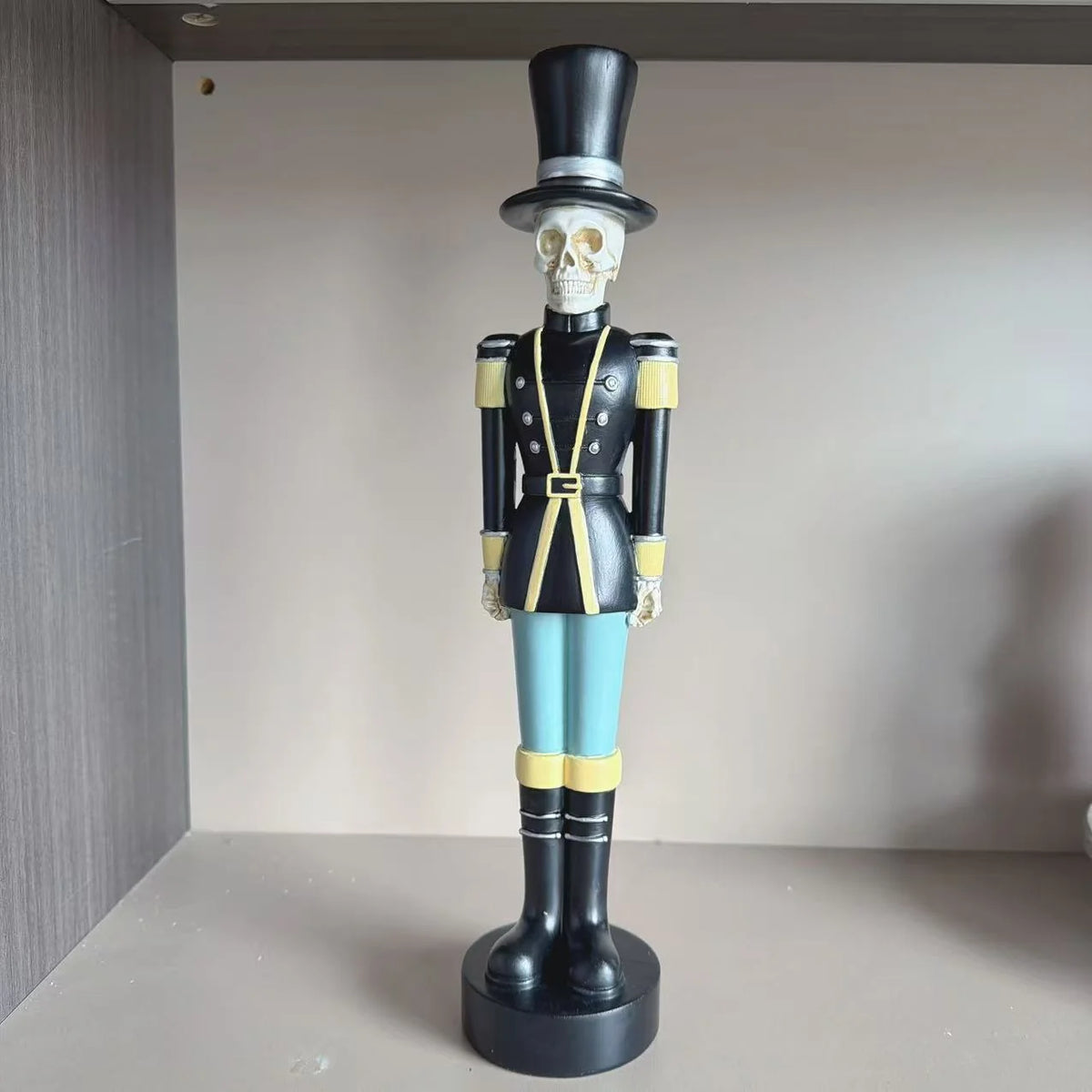 Skeleton Figurine Polyresin Military-Style