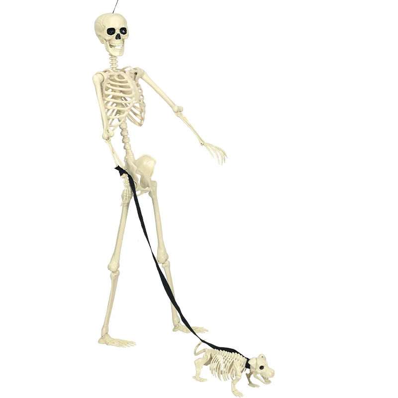 Skeleton Figurine Set Dog & Human Realistic Lightweight