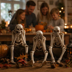 Skeleton Figurine Trio Playful Seasonal Mantel Accent