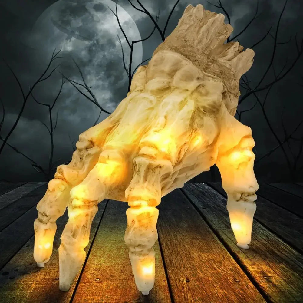 Skeleton Hand Prop Motion-Activated Lights & Sound Weather-Resistant