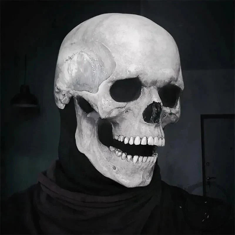 Skeleton Mask Full Head Moving Jaw Breathable