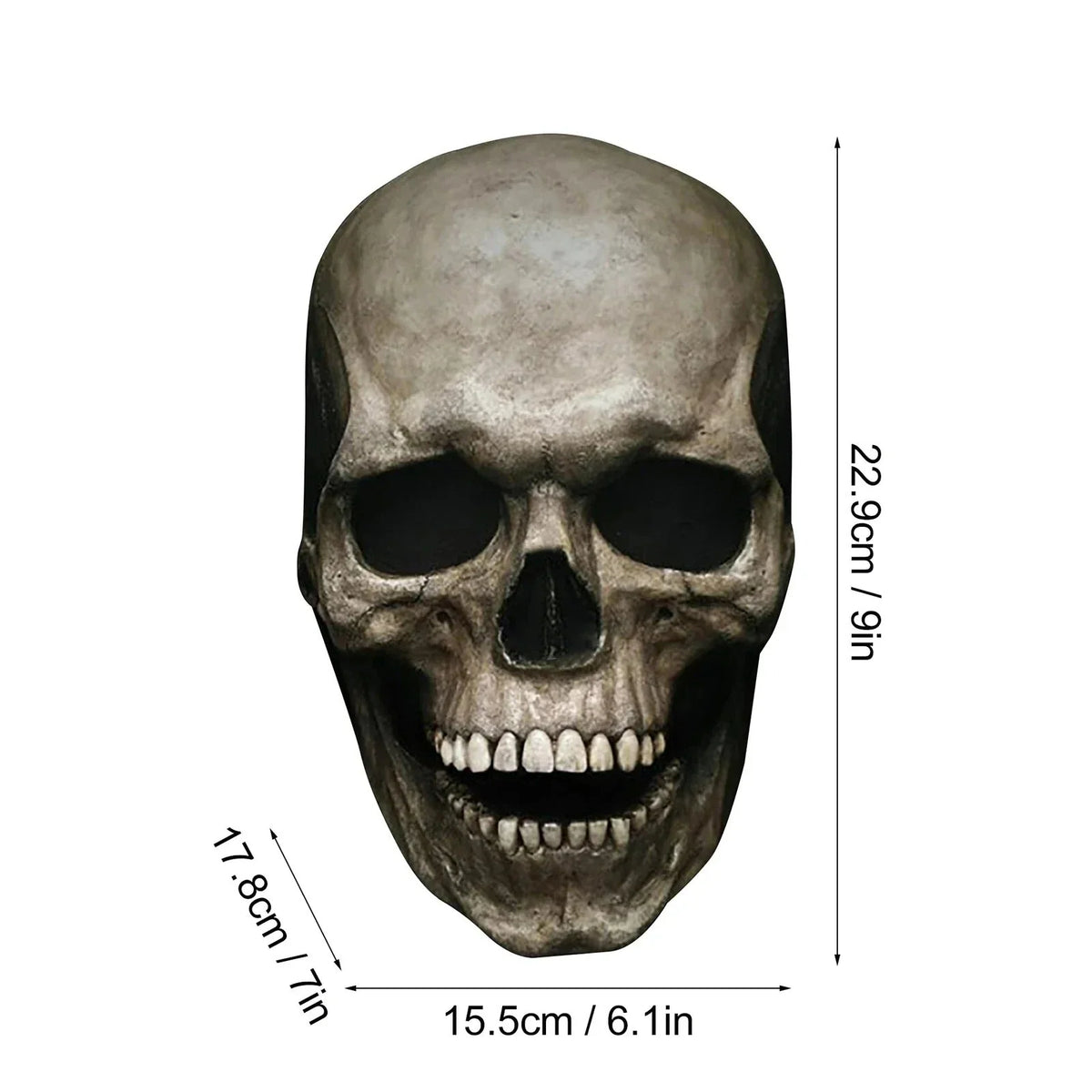 Skeleton Mask Full Head Moving Jaw Breathable