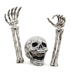 Skeleton Stakes Realistic Weathered Bone Tool-Free Set of 3