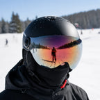 Ski Helmet PCEPS Shock-Absorbing Removable Visor