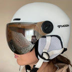 Ski Helmet PCEPS Shock-Absorbing Removable Visor