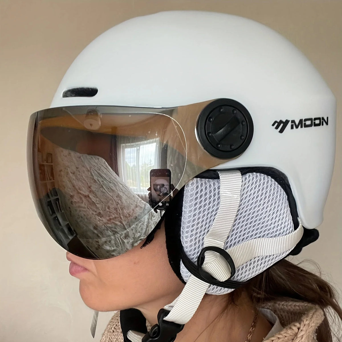 Ski Helmet PCEPS Shock-Absorbing Removable Visor