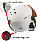 Ski Helmet PCEPS Shock-Absorbing Removable Visor