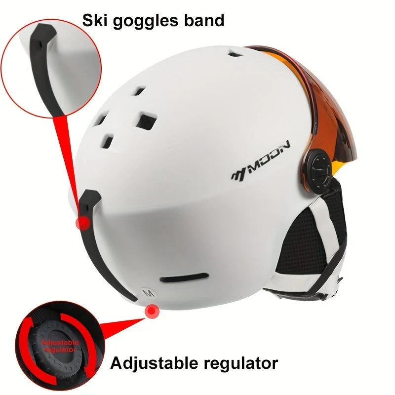 Ski Helmet PCEPS Shock-Absorbing Removable Visor