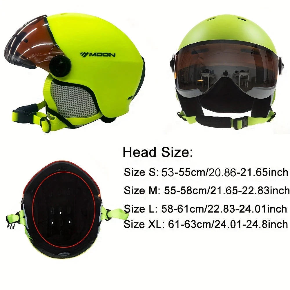 Ski Helmet PCEPS Shock-Absorbing Removable Visor