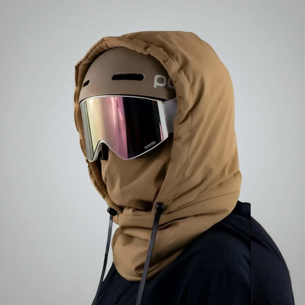 Ski Mask Hood Helmet-Compatible Adjustable Drawstring