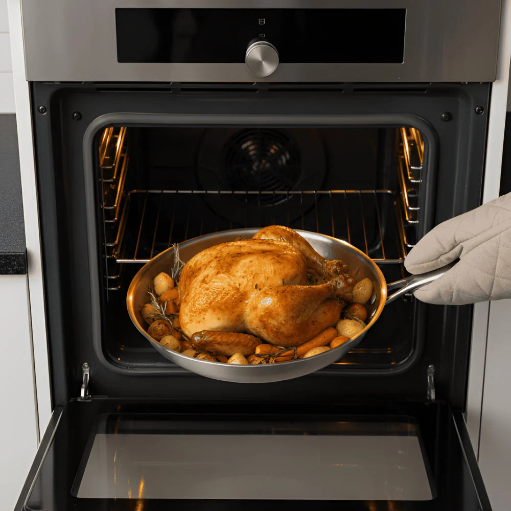 Skillet Uncoated 3-Ply Stainless Steel 12 Inch