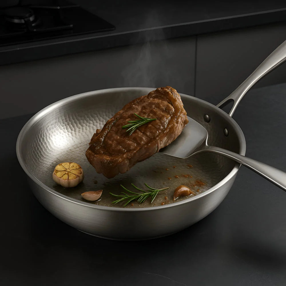 Skillet Uncoated 3-Ply Stainless Steel 12 Inch