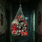 Skull Decoration Red LED Mesh Bag Lightweight & Reusable