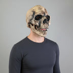 Skull Mask Articulated Jaw Aged Bone Finish