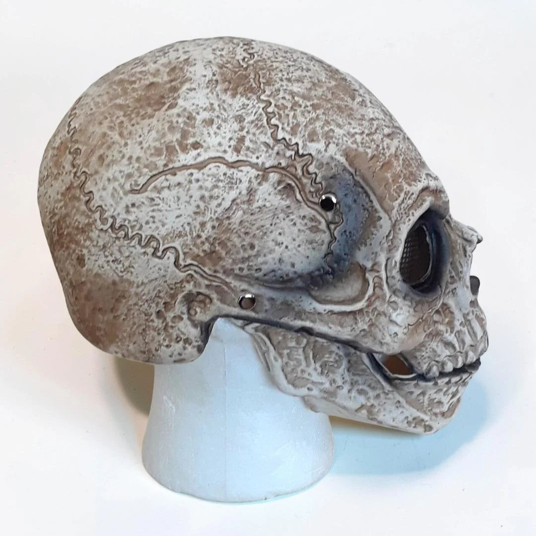Skull Mask Articulated Jaw Aged Bone Finish
